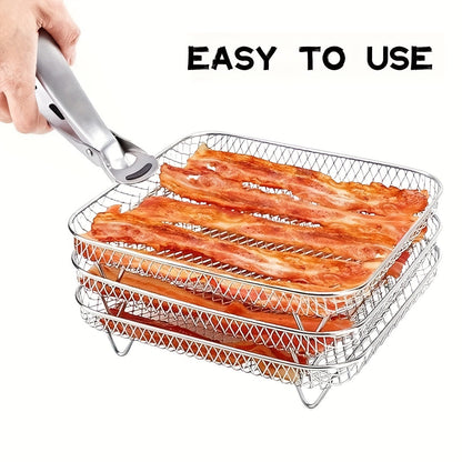 3-Tier Stainless Steel Air Fryer Rack Set