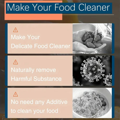 Fruit and Vegetable Purifier - OH-Ion Capsule: Fast, Portable, and Wireless- Blue