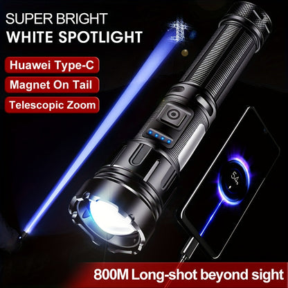 LED Flashlight with COB Work Light Rechargeable (5000LM)