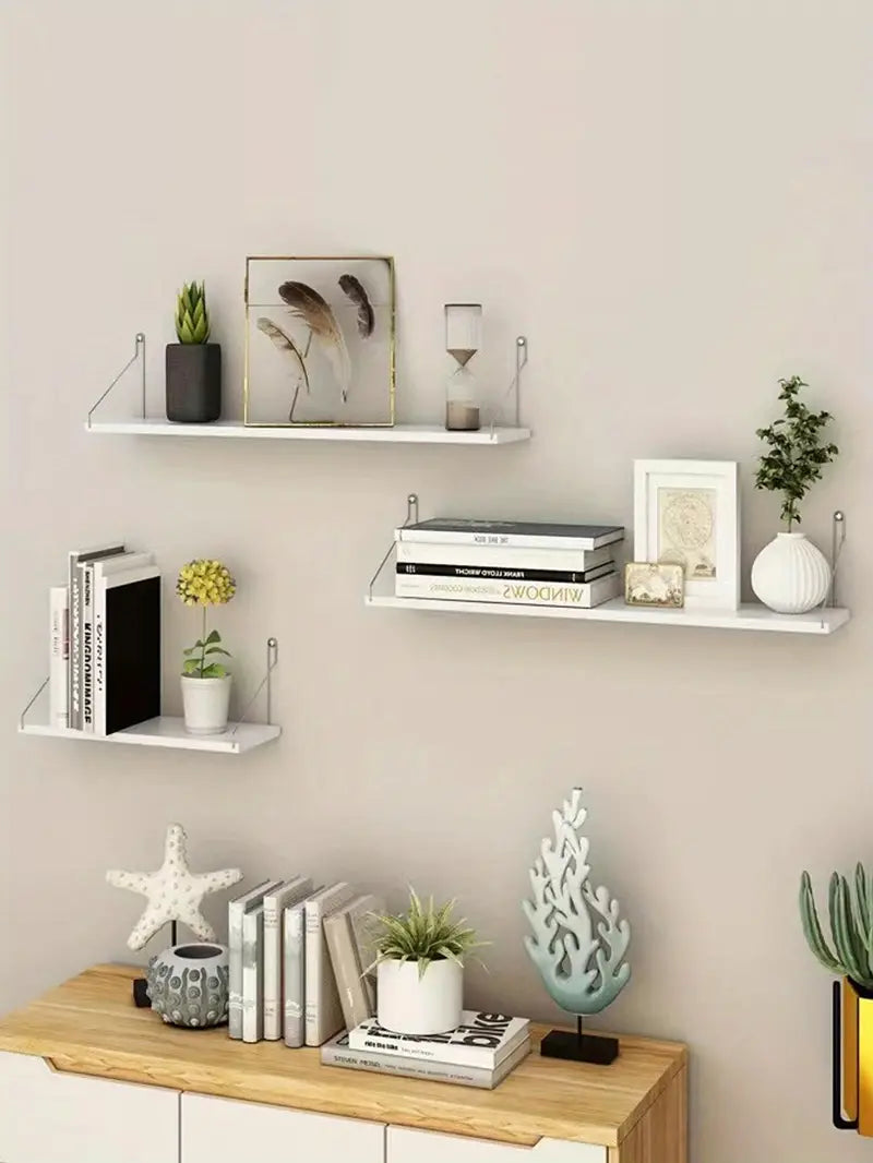 Harmony in Hanging: 3 Floating Storage Shelves