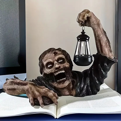 Undead Illumination: Zombie Garden Statue with Lamp