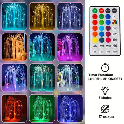Christmas Radiance: LED Colorful Willow Tree Lights