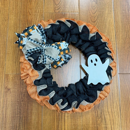 Halloween Wreath with Ribbons Bells and Bow