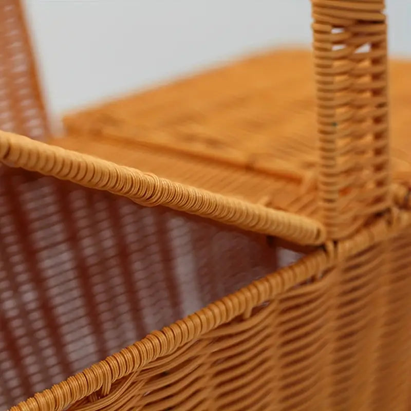 Handcrafted Rattan Picnic Basket for Outdoor Enthusiasts