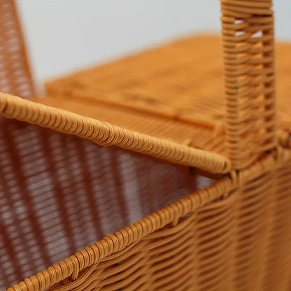Handcrafted Rattan Picnic Basket for Outdoor Enthusiasts