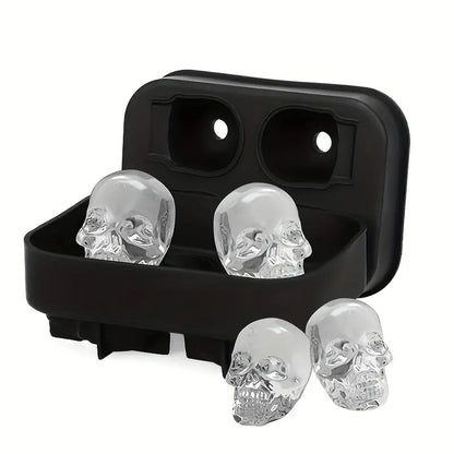 3D Skull Ice Cube Tray Maker - 4Pcs