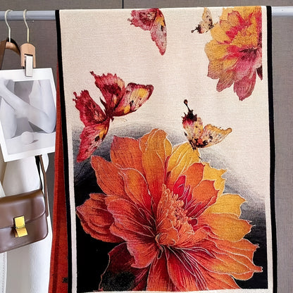 Women's Printed Warm Scarf Winter Shawl Wrap