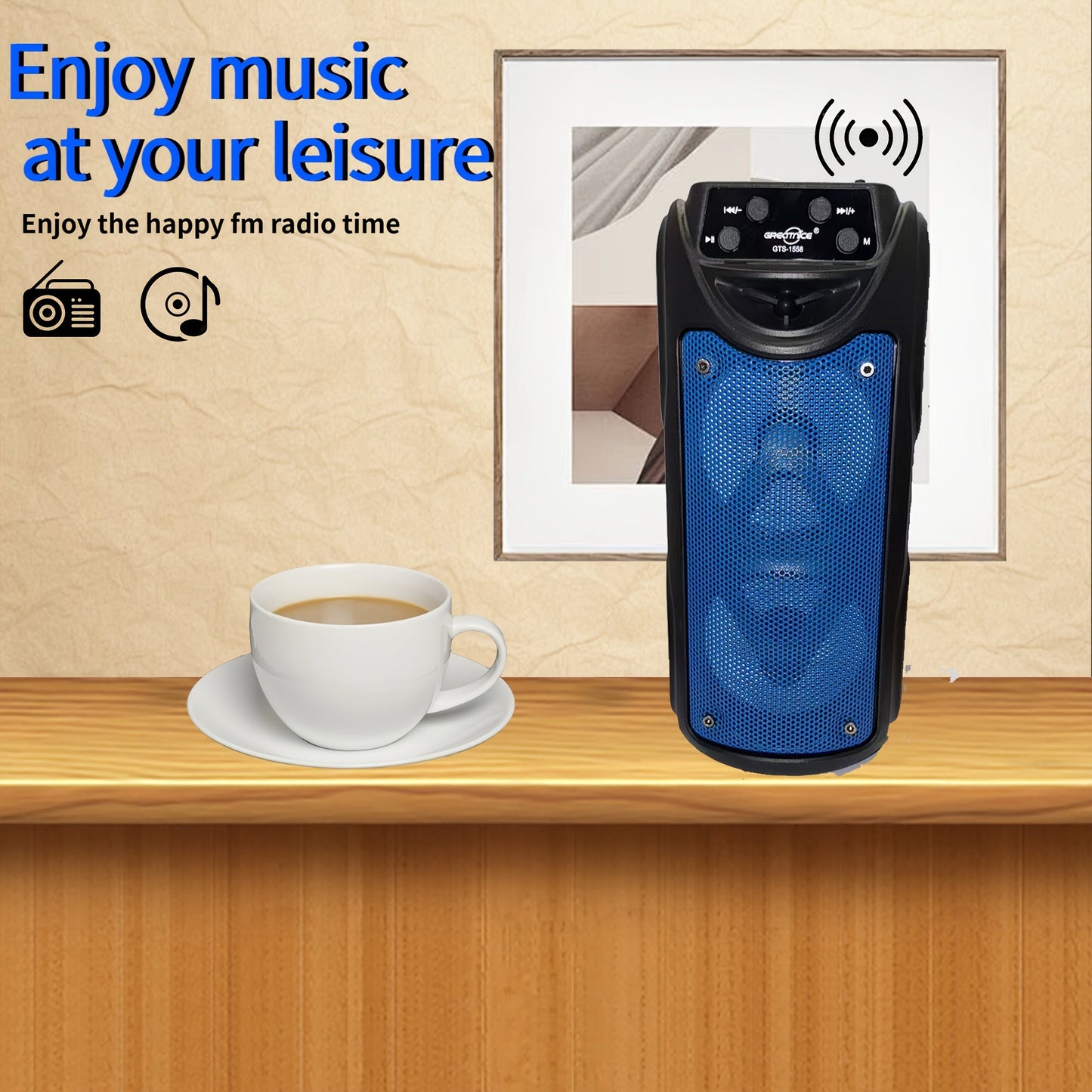 Portable Outdoor Wireless Speaker with LED Lights