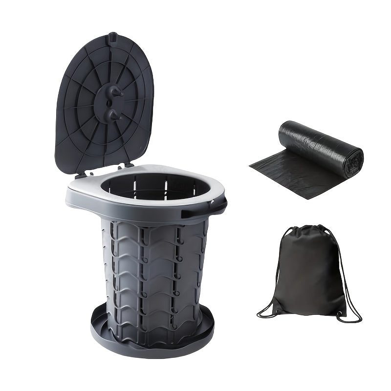 Adjustable Portable Camping Toilet with Storage Bag