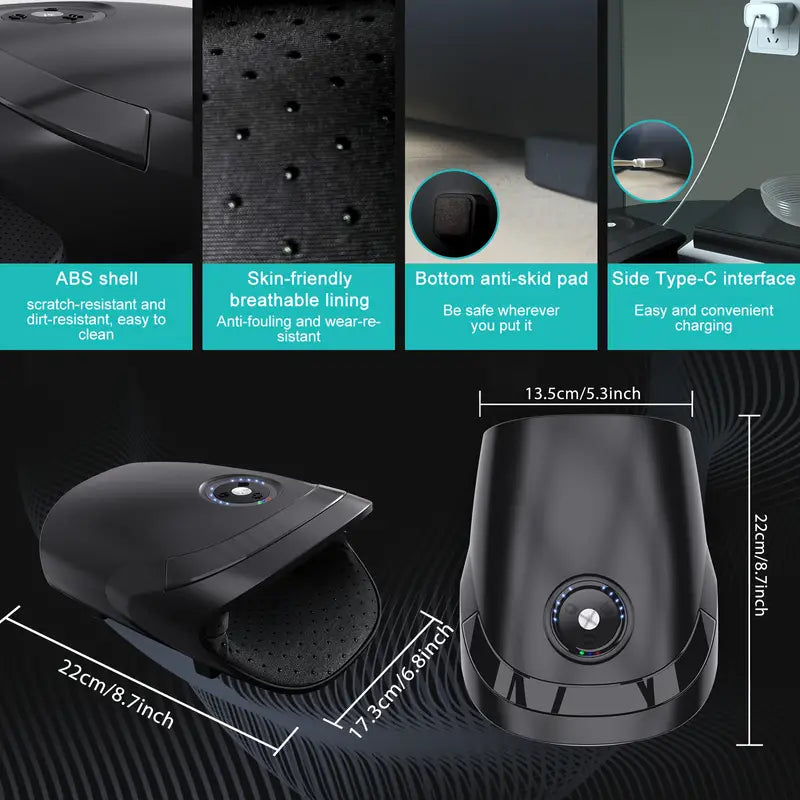 Electric Hand Massager with Heat & Compression(Black)