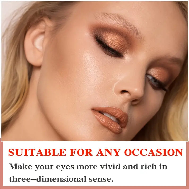 Glamour 12 Colors Nude Eyeshadow Palette, Professional, Matte and Shimmer Options