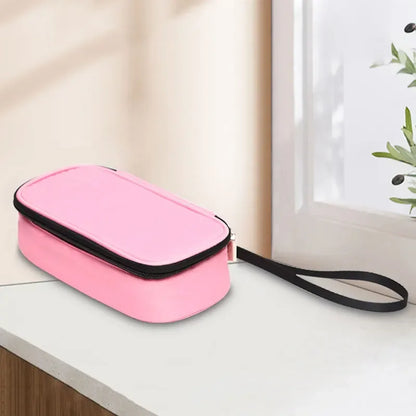 5-Color Insulin Cooling Bag Portable Diabetic Pill Protector (Pink)