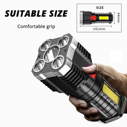 High Power Rechargeable LED Camping Flashlight