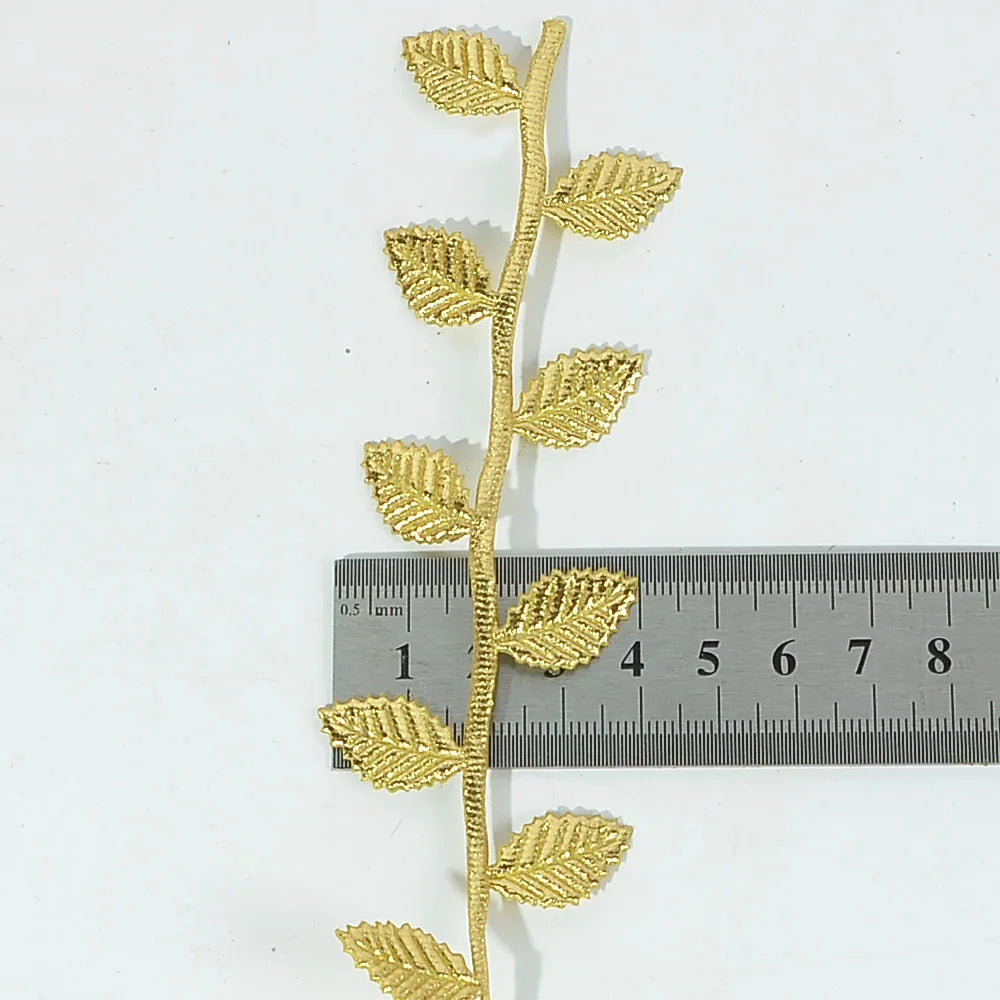 Gold Leaves Vine Artificial Silk Leaf Wreath - 5M
