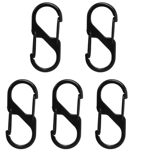 S-Type Zinc Alloy Carabiner with Lock (5Pcs)