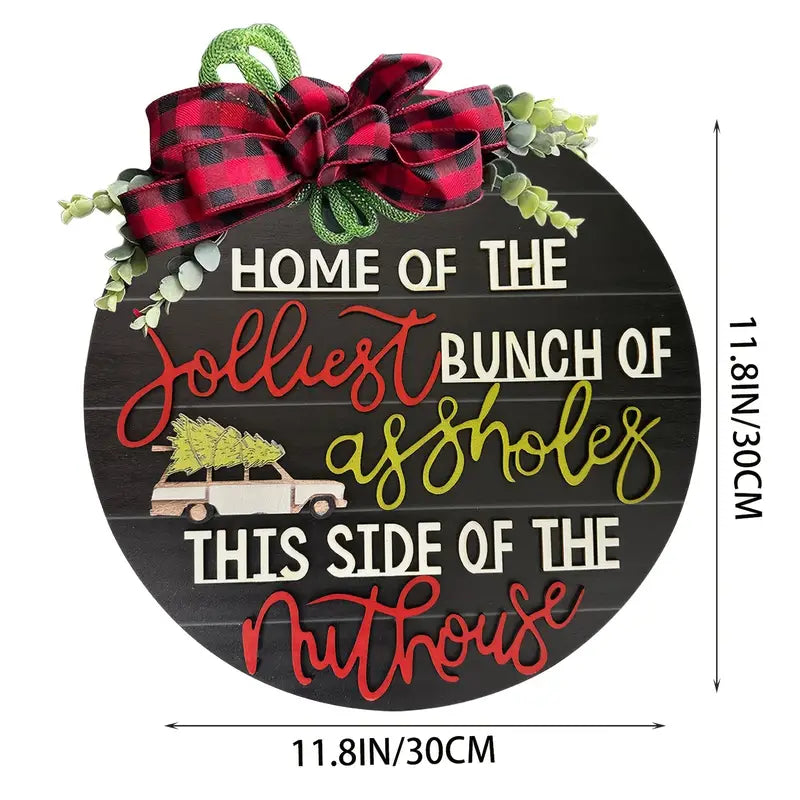 Festive 3D Christmas Door Sign