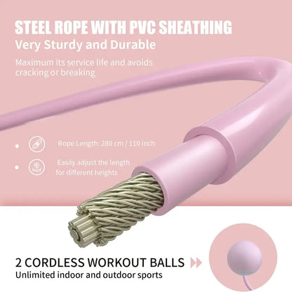 Jump Rope with LED Screen and Silicone Handle