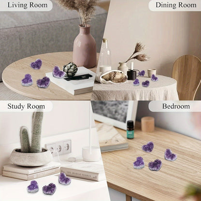 Amethyst Heart-Shaped Crystal Ornament for Home Decor & Gifts