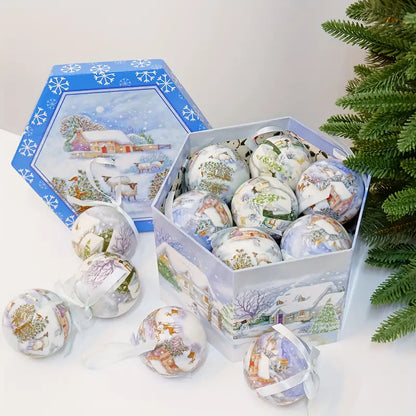 Joyful Jingle: 14-Piece Christmas Tree Ball Ornament Set