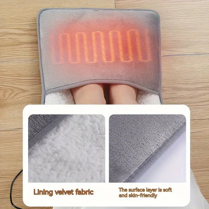 USB-Powered Heating Set - Blanket, Foot Pad, Seat Cushion (Gray)