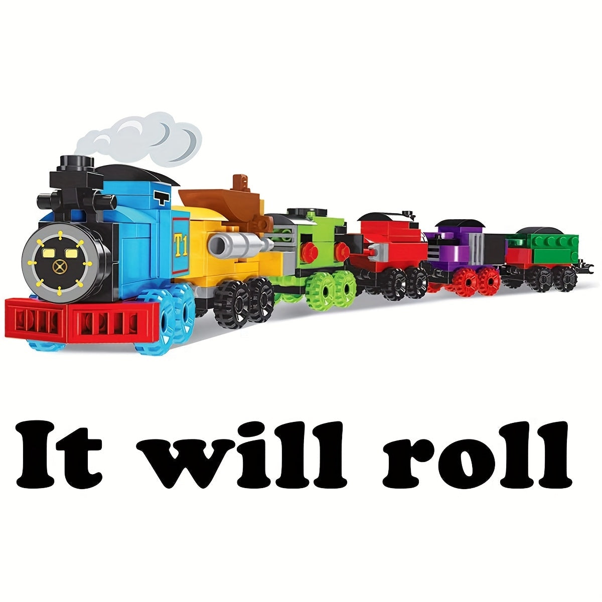 6pcs Easter Train Building Blocks Toys for Kids