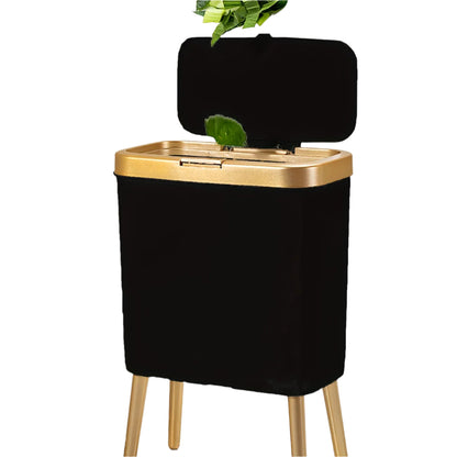 Anti-Odor Lid Trash Can with Heightening Legs
