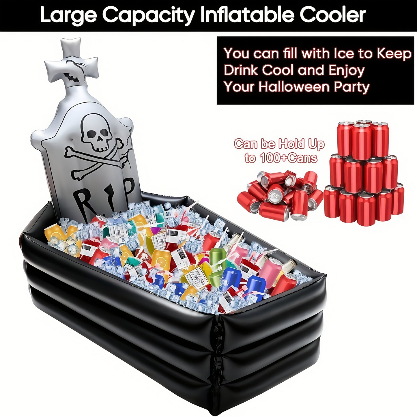 Tombstone Halloween Decoration with Pirate Skull