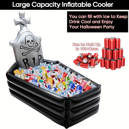 Tombstone Halloween Decoration with Pirate Skull