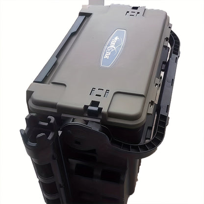 Double-Layer Outdoor Storage Box with Adjustable Dividers