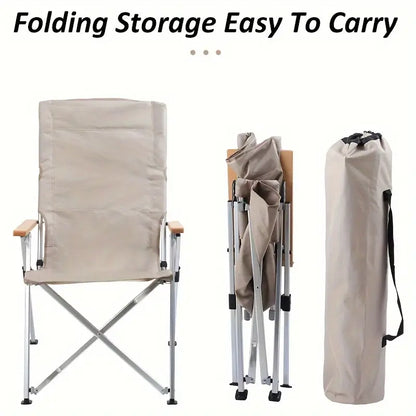 Foldable Outdoor Chair - Khaki, Four Adjustable Positions
