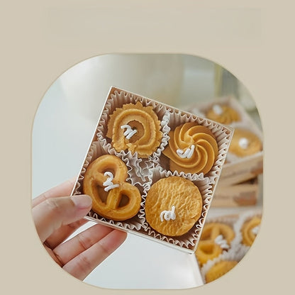 4pcs Coffee Scented Aromatherapy Candles with Glitter