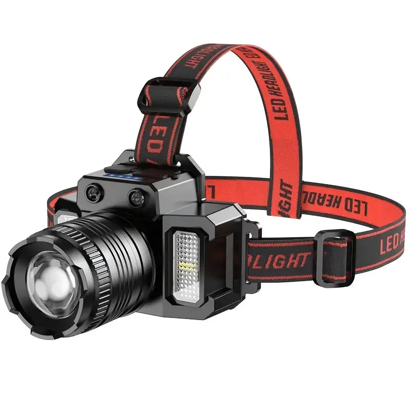 LED Sensor Headlight - Waterproof Rechargeable Head-mounted Flashlight