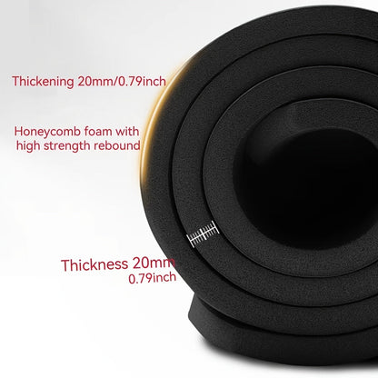 Extra-Large, Thick Non-Slip Yoga Mat High-Grip 20mm Honeycomb Foam(Black)