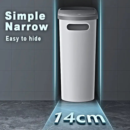 1pc Bathroom Trash Can with Lid