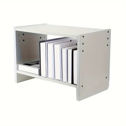 Modern Wood Desk Bookshelf - Office Desk Storage Rack