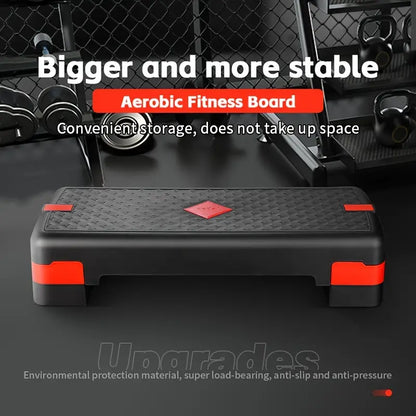 Adjustable Sports Fitness Pedal with Pull Rope - 81cm, Black and Red