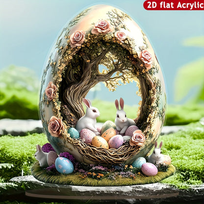 Bohemian Rabbit Acrylic Tabletop Decor for Home & Office