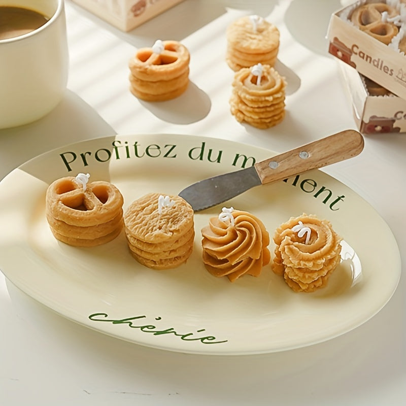 4pcs Coffee Scented Aromatherapy Candles with Glitter