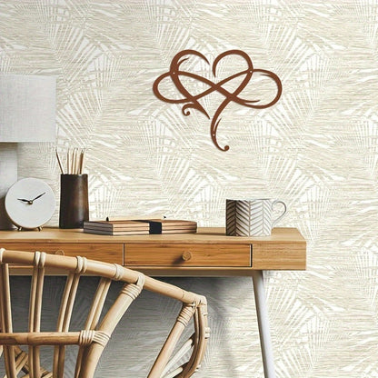 Infinity Heart Metal Wall Art Love Sign Decor