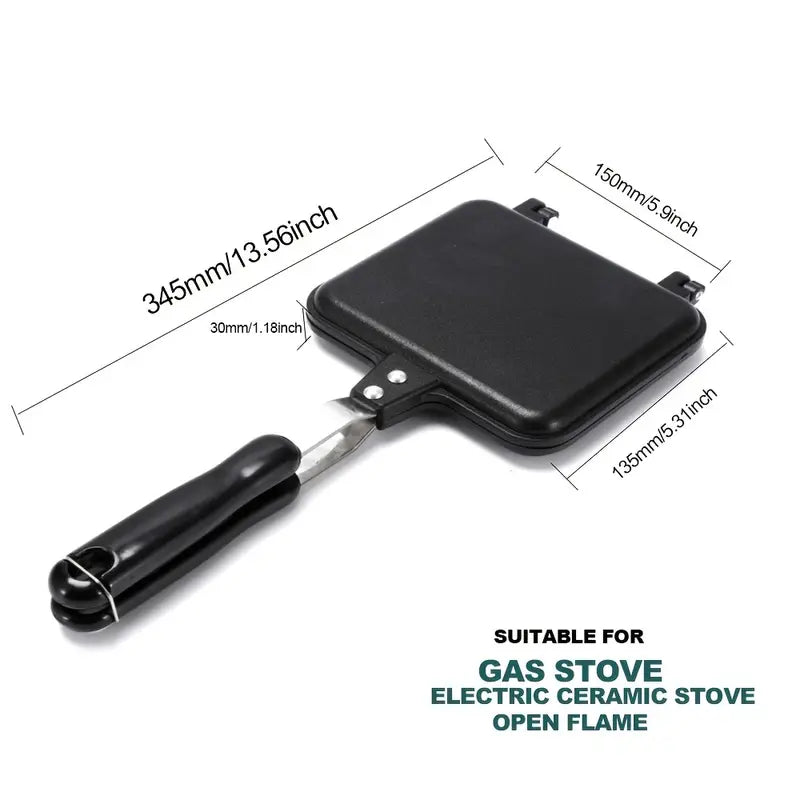 Double-Sided Non-Stick Sandwich Maker & Griddle Pan