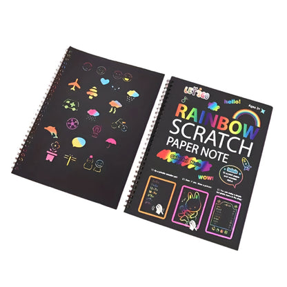 Rainbow Scratch Off Notebooks Arts and Crafts Set