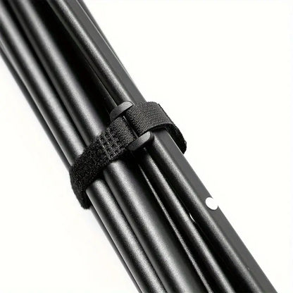 Portable Aluminum Alloy Folding Table for Outdoor Camping - Black