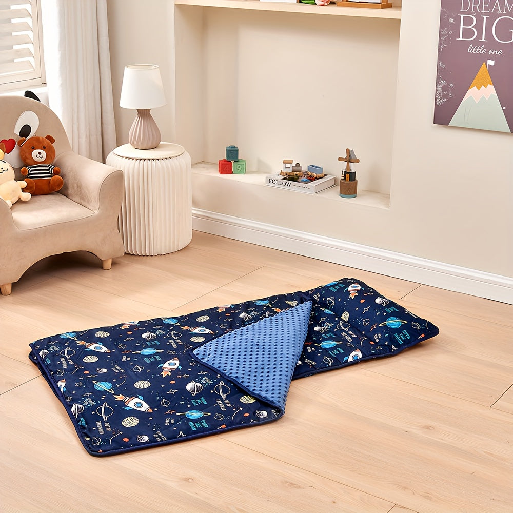 Rocket Pattern Nap Mat for Kids Travel & Daycare