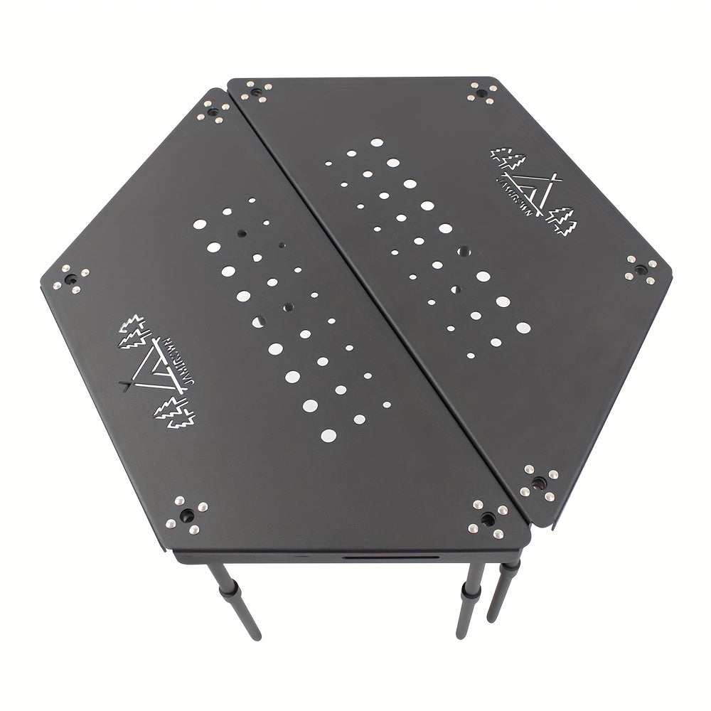 Aluminum Camping Table Non-Folding Hexagonal