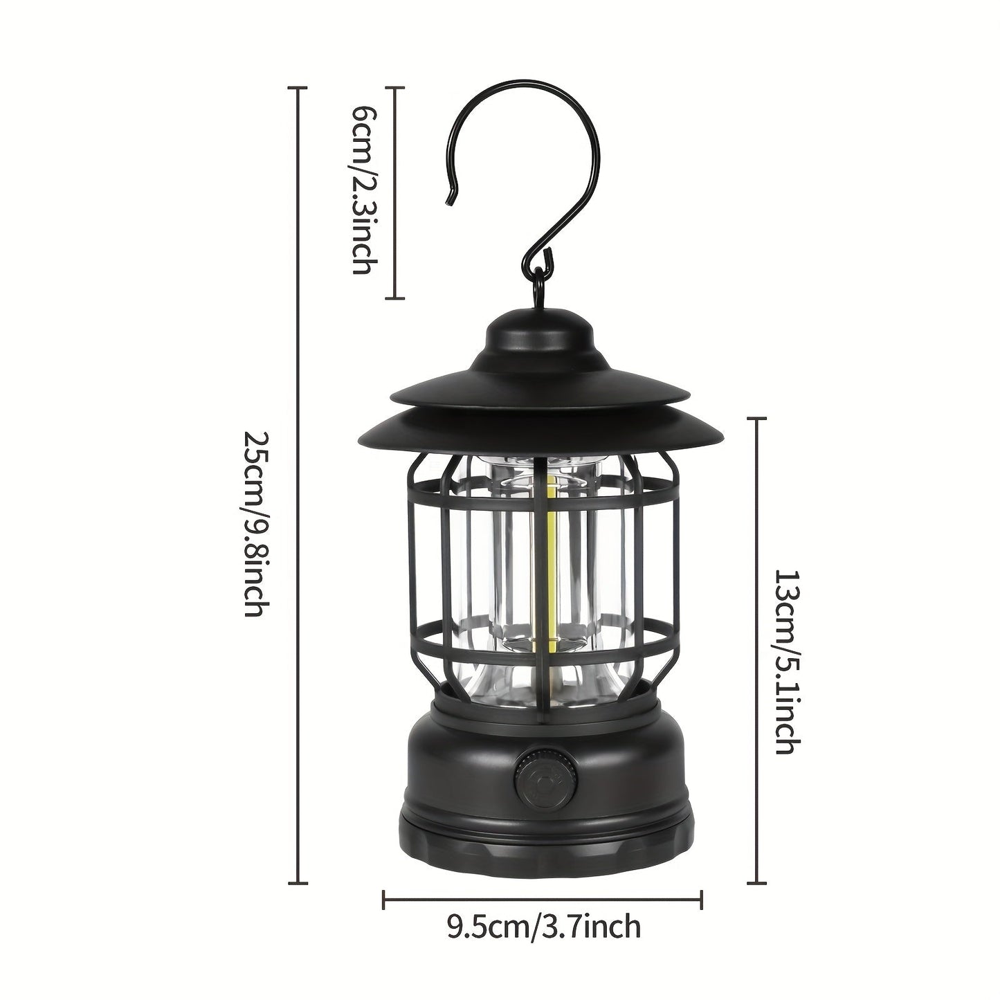 Retro LED Camping Lamp with Touch Control