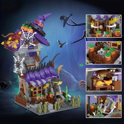 Themed Witch House Flying Mini Building Blocks Set