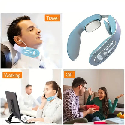 Intelligent Heated Neck Massager - Gray Blue