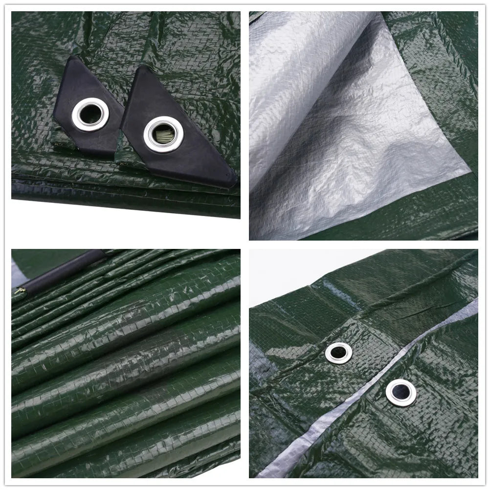 Large Waterproof Camping Tarp Outdoor Sun Shelter (Green)