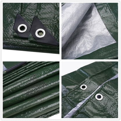 Large Waterproof Camping Tarp Outdoor Sun Shelter (Green)