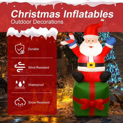 Lighted Inflatable Santa Claus with LED Lights